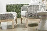 Loom Outdoor Club Chair in Platinum Rope, Performance Smoke Gray, Gray Teak - 6817.PLA-R/SG/GT