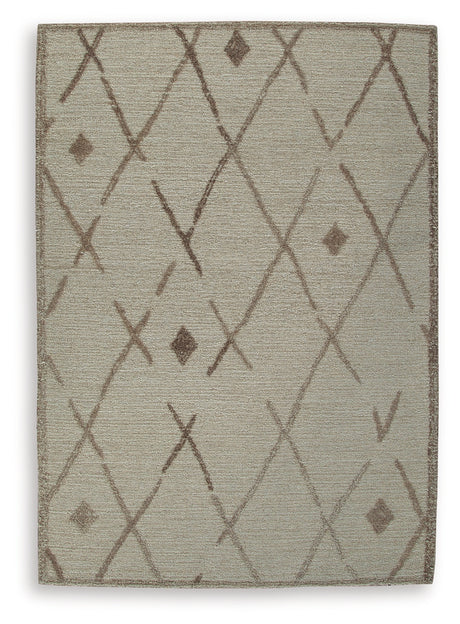 Guyford Beige/Brown Medium Rug - R406872