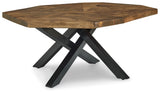 Haileeton Coffee Table with 2 End Tables in Brown/Black - PKG014882