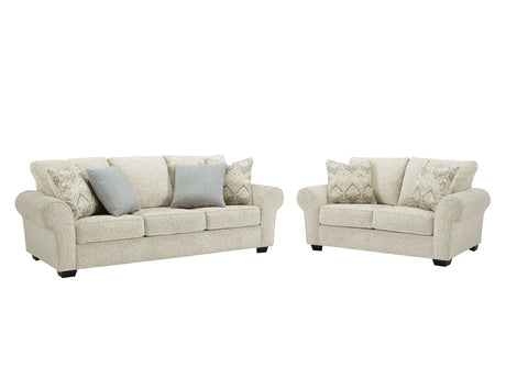 Haisley Sofa and Loveseat in Ivory - PKG008180