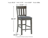 Hallanden 2-Piece Bar Stool in Two-tone Gray - PKG010483