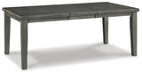 Hallanden Dining Table and 4 Chairs and Bench in Gray - PKG010485