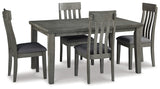 Hallanden Dining Table and 4 Chairs in Gray - PKG011219