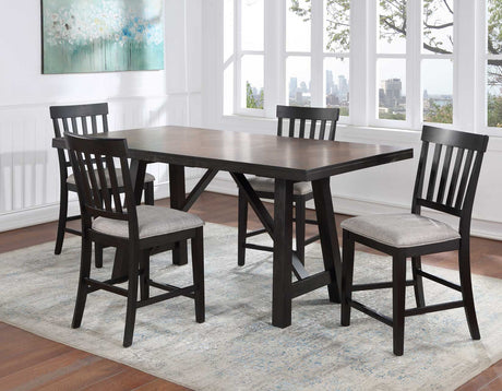 Halle 5-Piece Counter Dining Set(Counter Table & 4 Counter Chairs) from Steve Silver - Luna Furniture