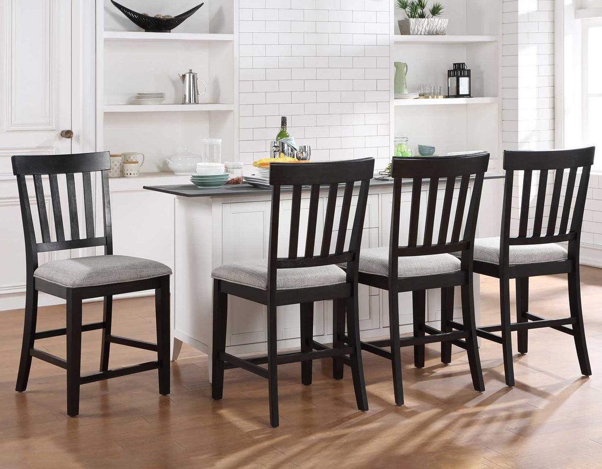 Halle 5-Piece Counter Dining Set(Counter Table & 4 Counter Chairs) from Steve Silver - Luna Furniture