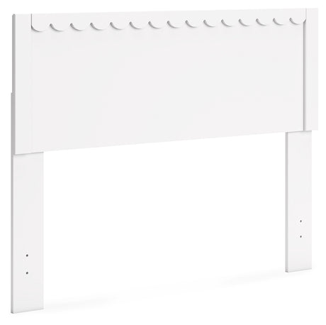 Hallityn Full Panel Headboard with 2 Nightstands in White - PKG019035