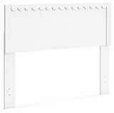 Hallityn Full Panel Headboard with Dresser and 2 Nightstands in White - PKG019033