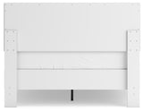 Hallityn Full Panel Headboard with Dresser and 2 Nightstands in White - PKG019033