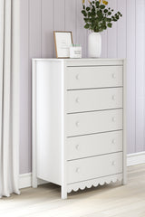 Hallityn Full Panel Headboard with Dresser and Chest in White from Ashley - Luna Furniture