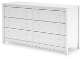 Hallityn Full Panel Headboard with Dresser and Chest in White from Ashley - Luna Furniture