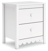 Hallityn Full Panel Headboard with Dresser and Nightstand in White - PKG018833