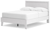 Hallityn Full Panel Platform Bed with 2 Nightstands in White from Ashley - Luna Furniture