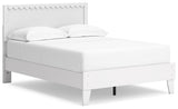 Hallityn Full Panel Platform Bed with 2 Nightstands in White from Ashley - Luna Furniture