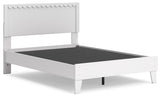 Hallityn Full Panel Platform Bed with 2 Nightstands in White from Ashley - Luna Furniture