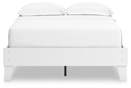 Hallityn Full Platform Bed with 2 Nightstands in White from Ashley - Luna Furniture