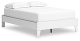 Hallityn Full Platform Bed with 2 Nightstands in White from Ashley - Luna Furniture