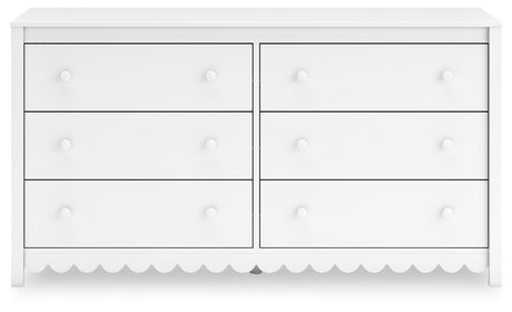 Hallityn Full Platform Bed with Dresser, Chest and 2 Nightstands in White from Ashley - Luna Furniture