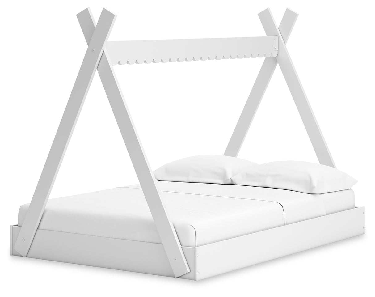 Hallityn Full Tent Bed with 2 Nightstands in White from Ashley - Luna Furniture