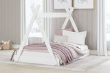 Hallityn Full Tent Bed with Dresser and Chest in White from Ashley - Luna Furniture