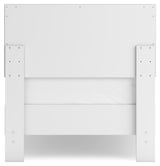 Hallityn Twin Panel Headboard with Dresser and 2 Nightstands in White - PKG019031