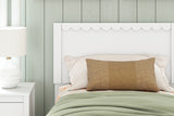 Hallityn Twin Panel Headboard with Dresser and 2 Nightstands in White - PKG019031