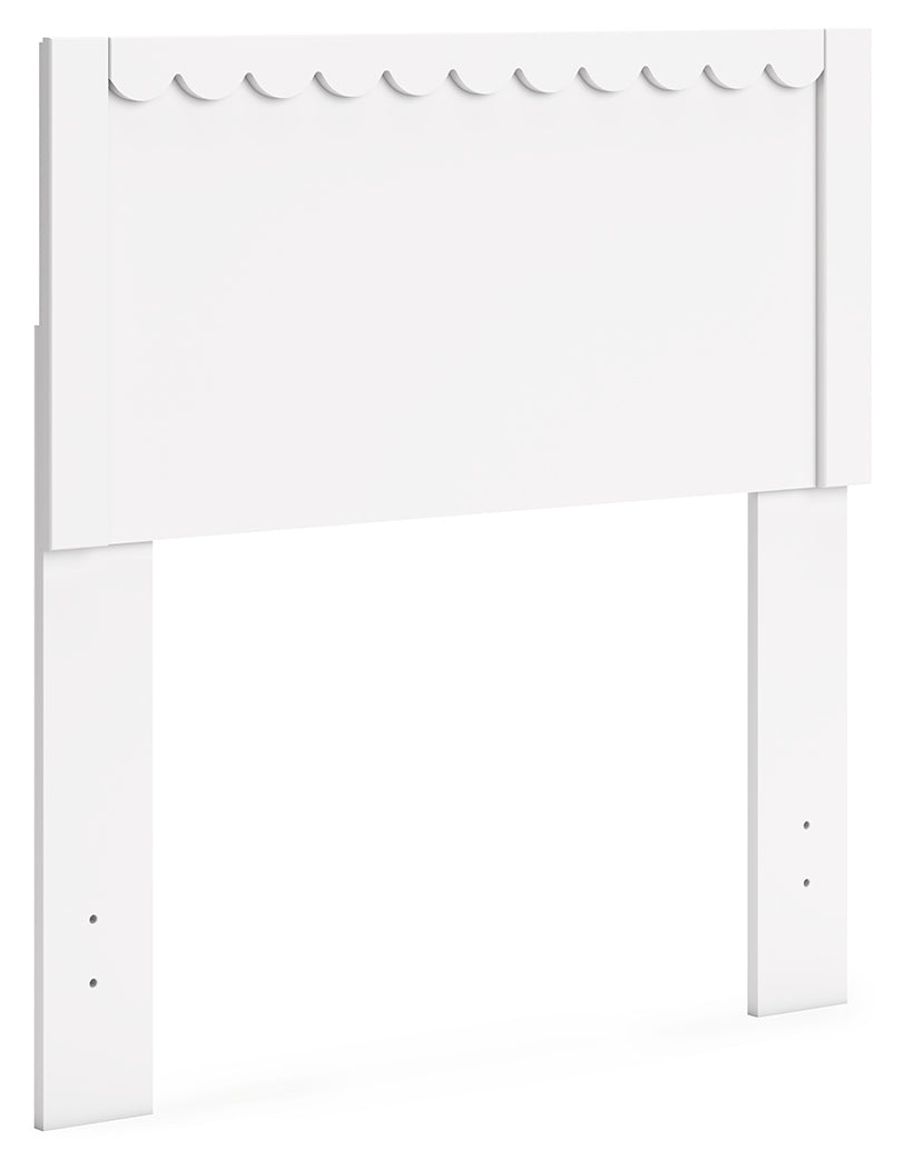 Hallityn Twin Panel Headboard with Dresser and Chest in White from Ashley - Luna Furniture