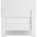 Hallityn Twin Panel Platform Bed with Dresser and Chest in White - PKG018838