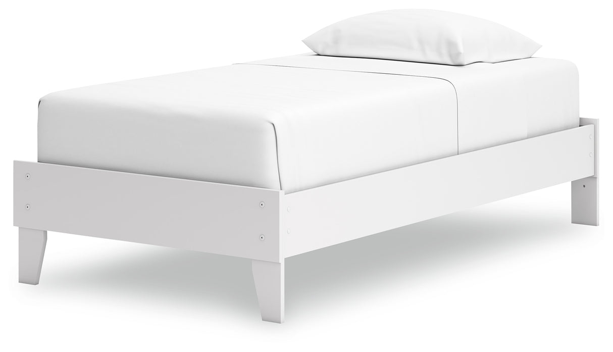 Hallityn Twin Platform Bed with Dresser and Nightstand in White from Ashley - Luna Furniture