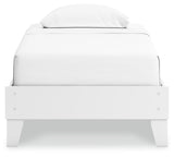 Hallityn Twin Platform Bed with Dresser, Chest and 2 Nightstands in White - PKG019022