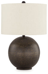 Hambell 2-Piece Table Lamp Set in Black/Gold Finish from Ashley - Luna Furniture