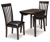 Hammis Dining Table and 2 Chairs in Dark Brown - PKG000083