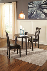 Hammis Dining Table and 2 Chairs in Dark Brown - PKG000083