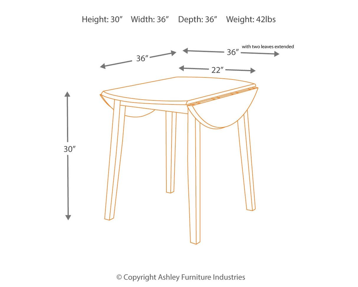 Hammis Dining Table and 2 Chairs in Dark Brown - PKG000083