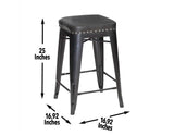 Hank 24″ Backless Counter Stool from Steve Silver - Luna Furniture