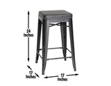 Hank 24″ Backless Counter Stool from Steve Silver - Luna Furniture