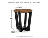 Hanneforth Coffee Table with 1 End Table in Brown/Black - PKG016516