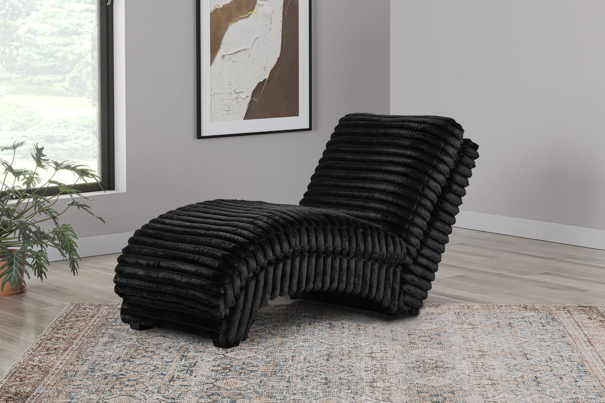 Cascade Black Chaise from Happy Homes - Luna Furniture