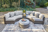 Harbor Court 3-Piece Outdoor Sectional with Ottoman in Gray - PKG014584