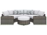 Harbor Court 4-Piece Outdoor Sectional with Ottoman in Gray - PKG014585