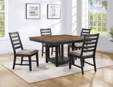 Harington 6-Piece Dining Set(Table,Bench & 4 Side Chairs) - SET | HO500T | HO600BN | HO500S(4)