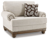 Harleson Chair and Ottoman in Wheat from Ashley - Luna Furniture