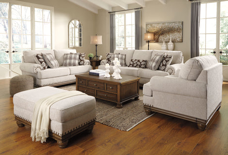 Harleson Sofa, Loveseat, Chair and Ottoman in Wheat - PKG000885