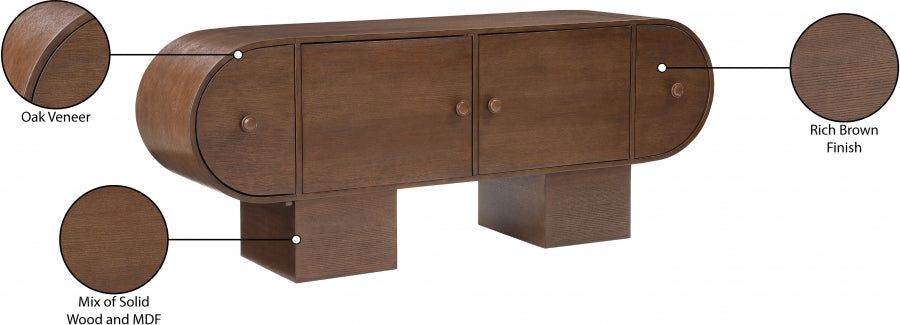 Harlow Sideboard / Buffet Brown from Meridian - Luna Furniture