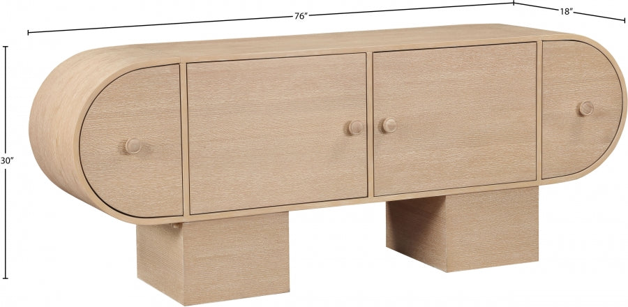 Harlow Sideboard / Buffet Natural from Meridian - Luna Furniture