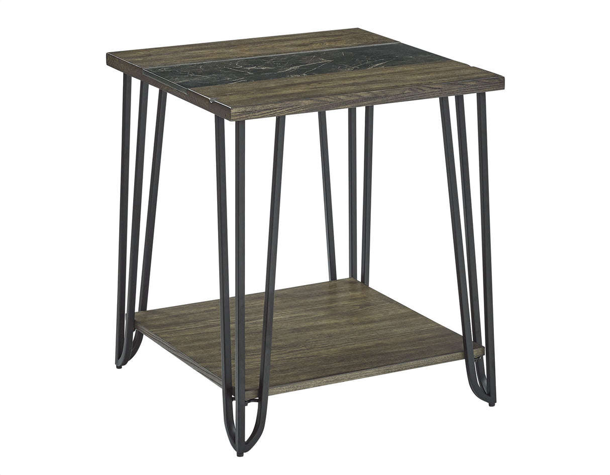 Harper End Table with SIntered Stone Inlay from Steve Silver - Luna Furniture