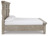 Harrastone Queen Panel Bed with Dresser in Gray from Ashley - Luna Furniture