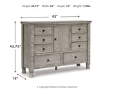 Harrastone Queen Panel Bed with Dresser in Gray from Ashley - Luna Furniture