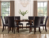 Hartford 72 inch table 7 Piece Set, Brown Chairs(Table & 6 Side Chairs) - SET | HF7272T | HF500BR(6)