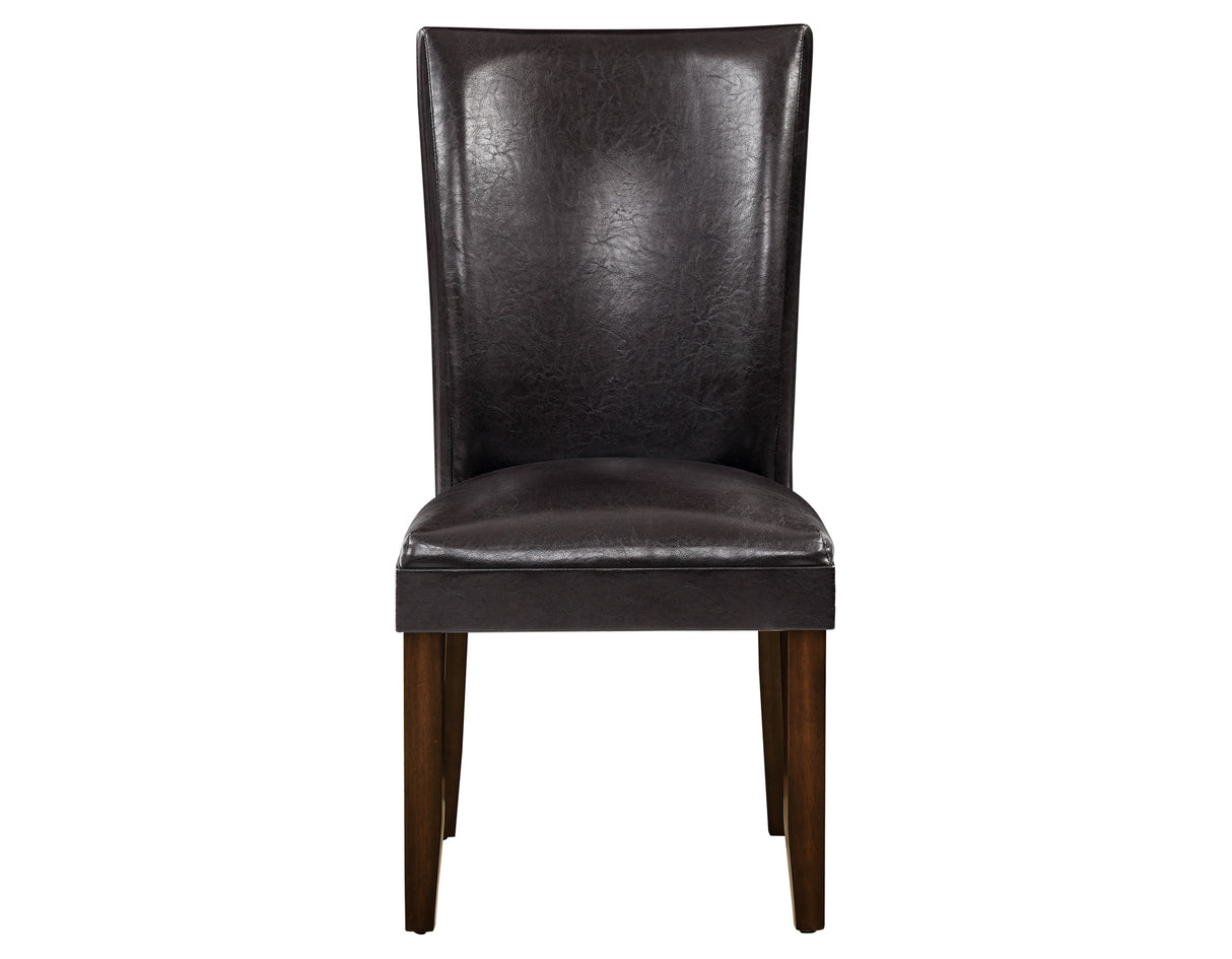 Hartford Vegan Leather Side Chair, Brown, Set of 2 from Steve Silver - Luna Furniture