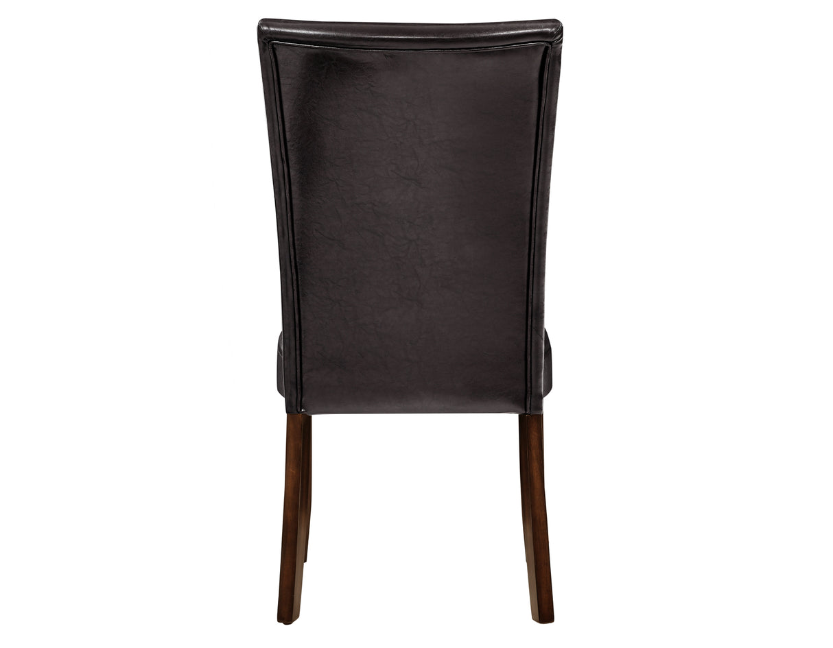 Hartford Vegan Leather Side Chair, Brown, Set of 2 from Steve Silver - Luna Furniture